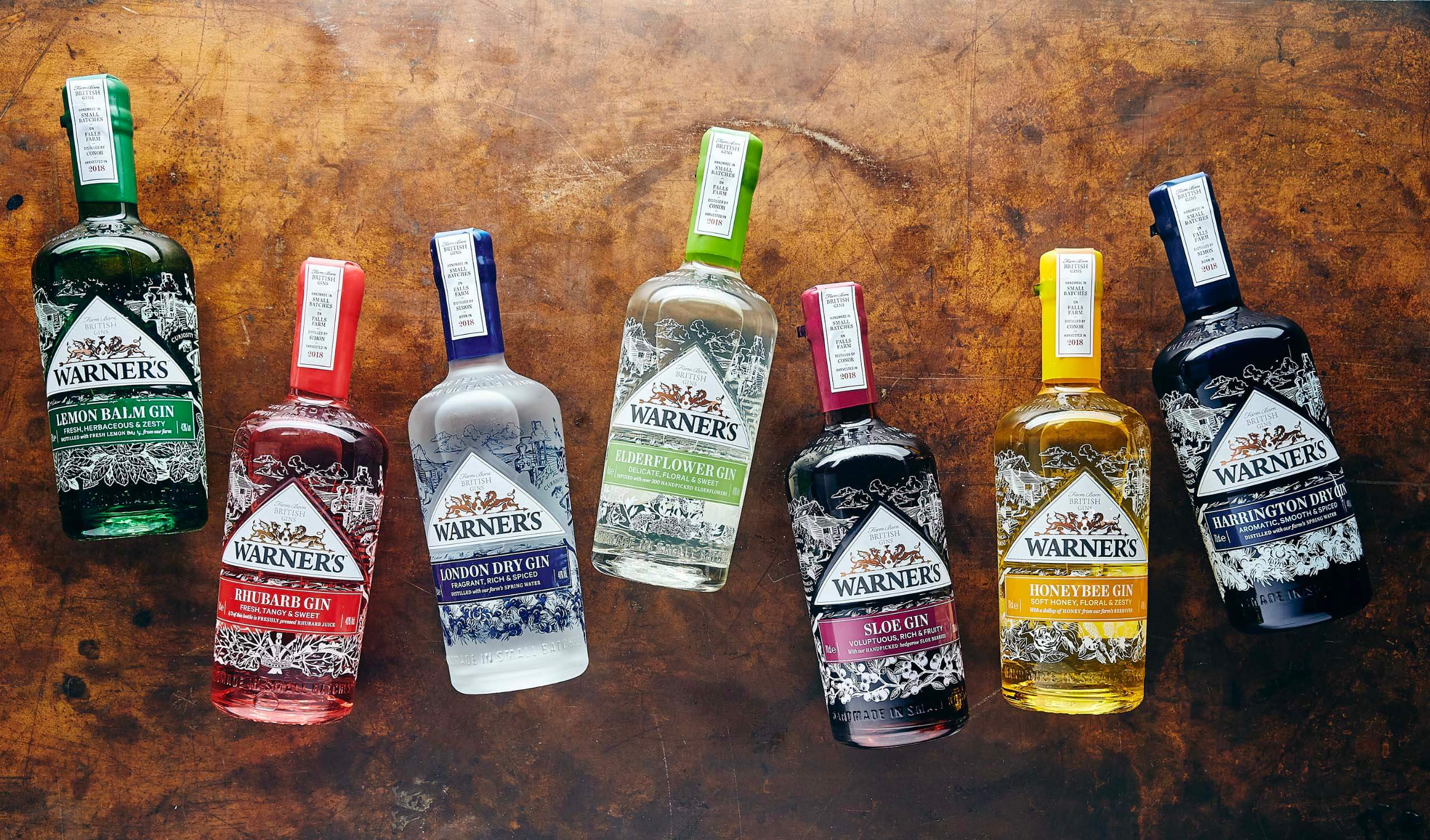 Warners Gin Range 2 Warners, Warners Gin, Warner Edwards