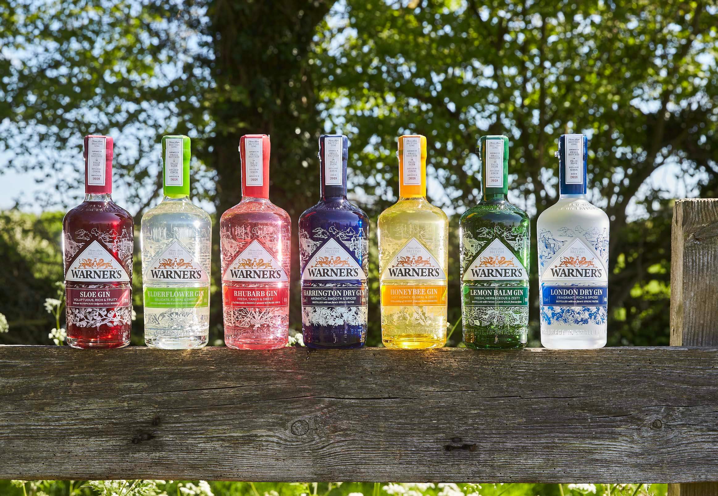 Warner's Gin Range Warners, Warners Gin, Warner Edwards