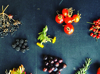 botanicals on slate