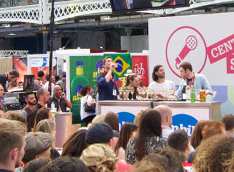 gathering crowd at imbibe