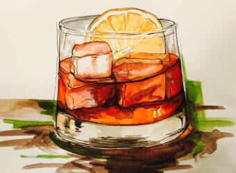 Negroni illustation from Tales of the Cocktail Tales of the Cocktail Gypsy article