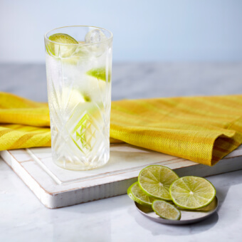 Gin-Rickey-drink, refreshing gin drink